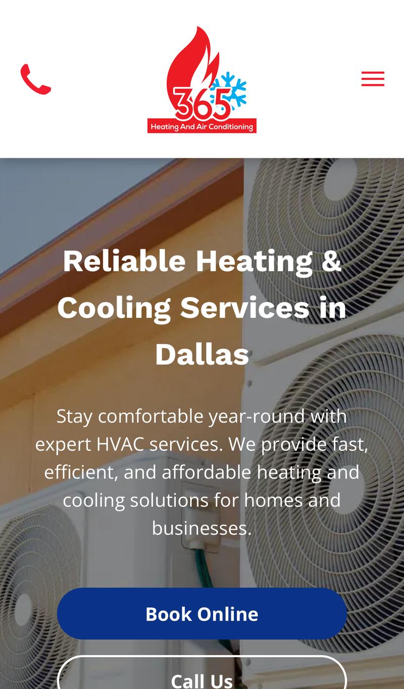 365 Heating And Air Conditioning mobile view