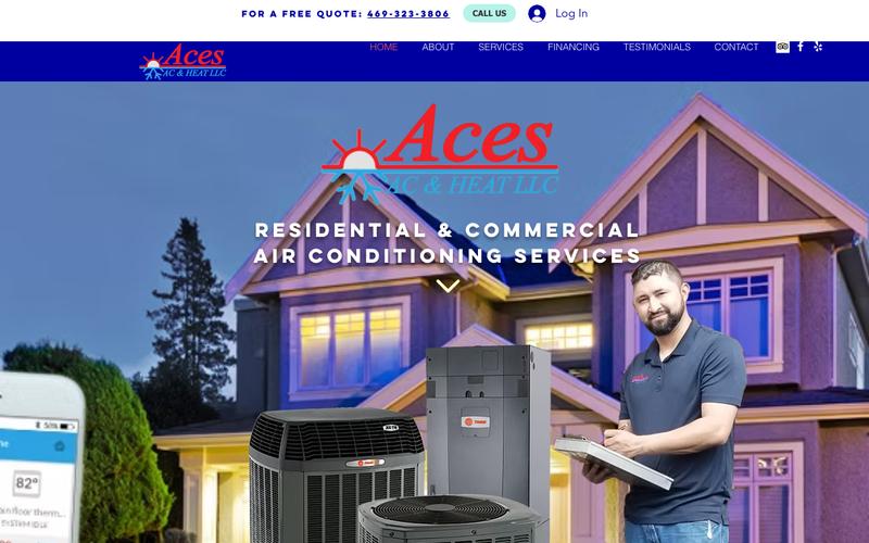 Aces HVAC homepage