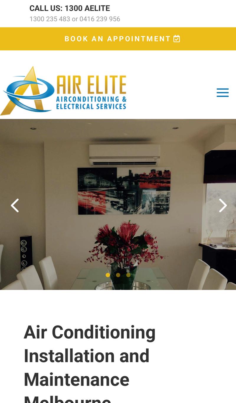 Air Elite mobile view