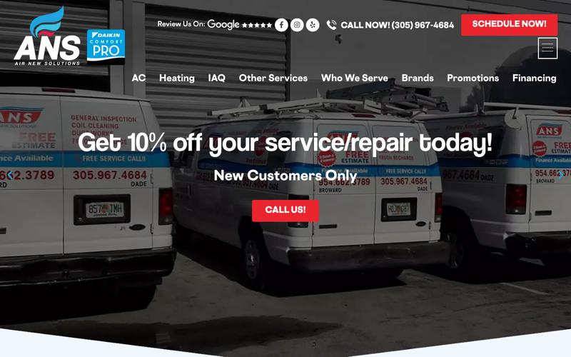 Air New Solutions homepage