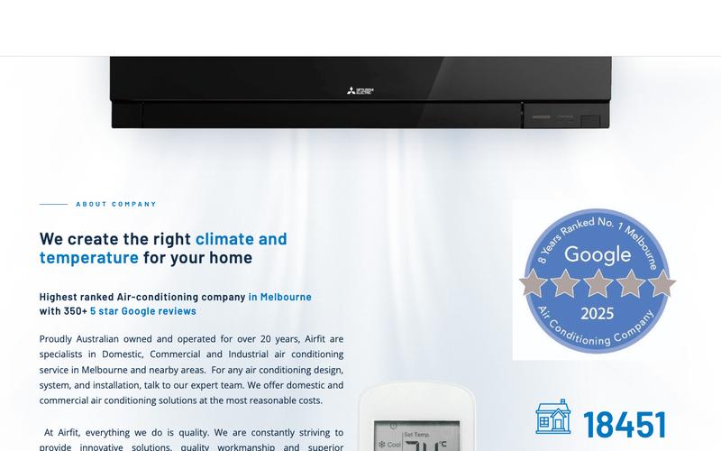 Airfit homepage