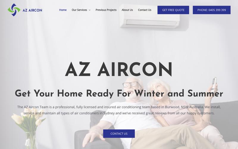 AZ Aircon homepage