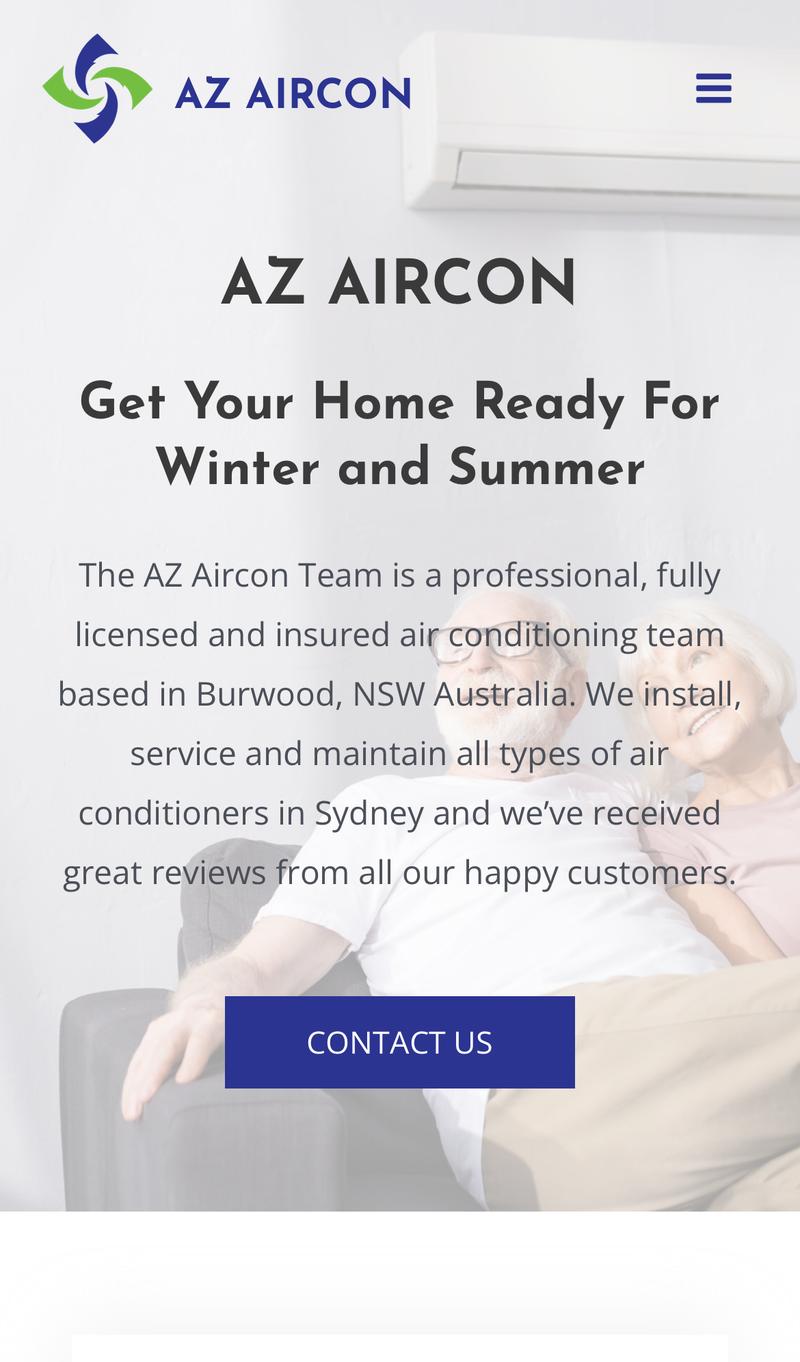 AZ Aircon mobile view