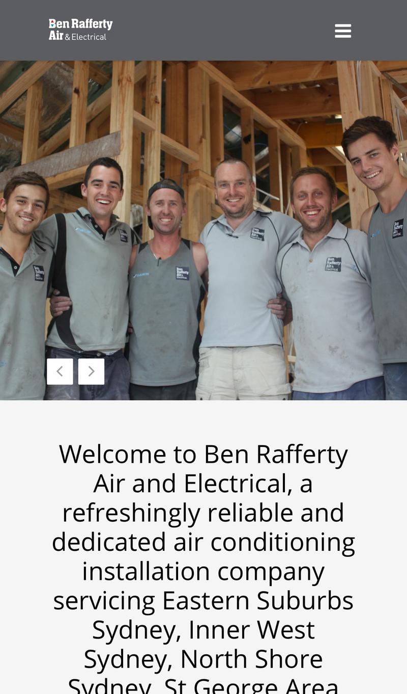 Ben Rafferty Air & Electrical mobile view