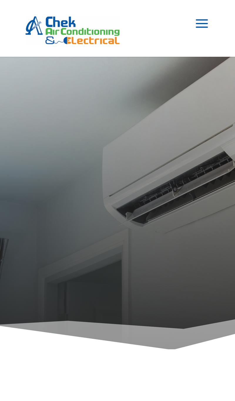 Chek Air Conditioning mobile view
