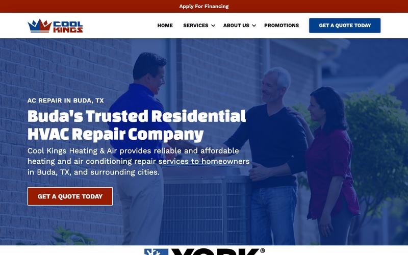 Cool Kings Heating & Air Conditioning homepage