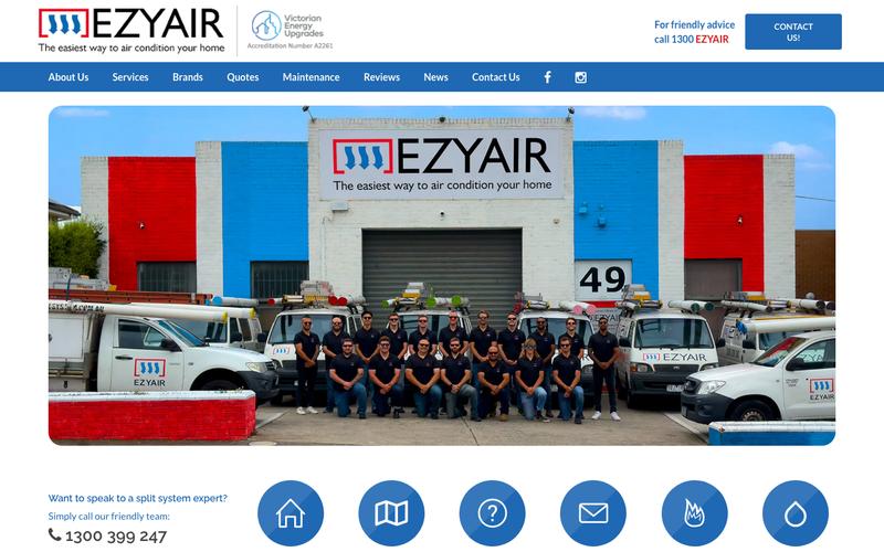 Ezy Air homepage