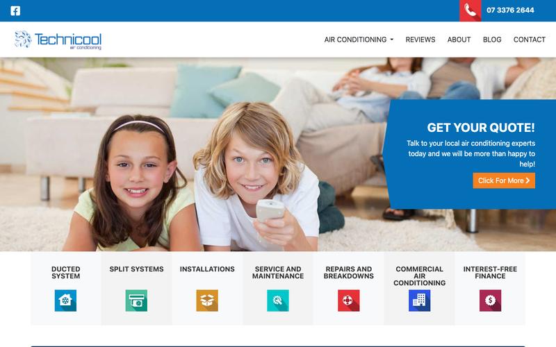 H&H Air Conditioning homepage