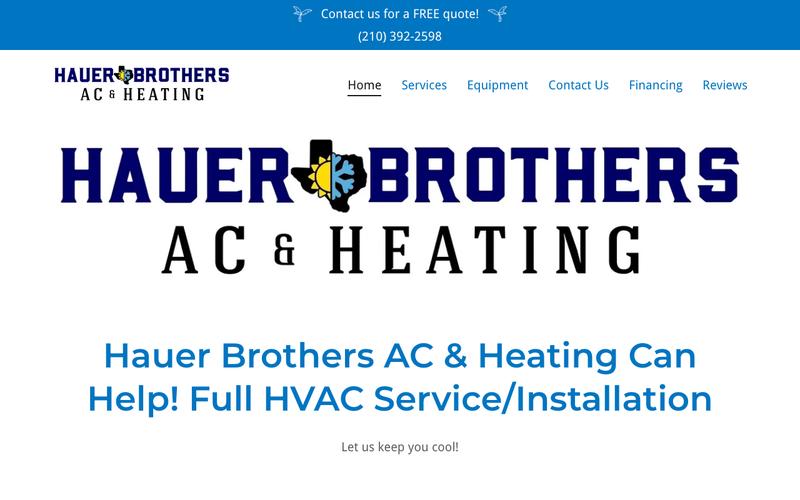 Hauer Brothers AC & Heating homepage