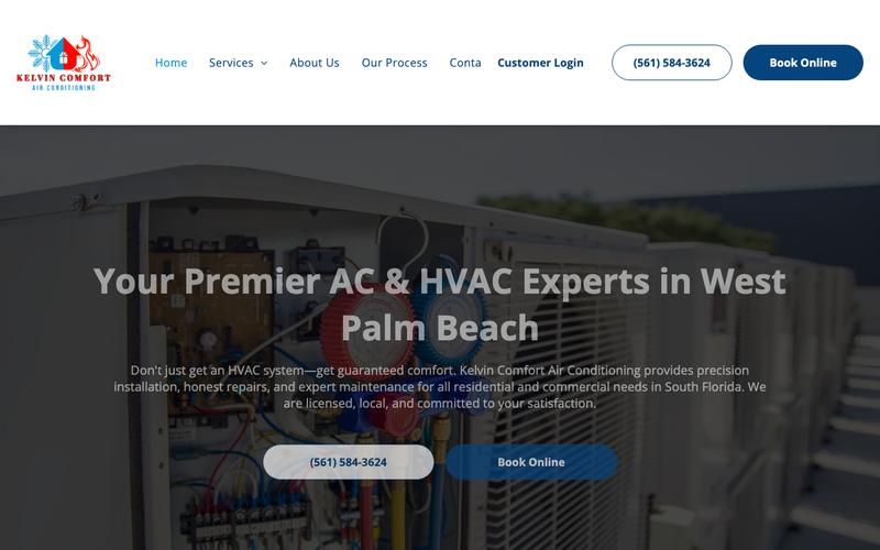 Kelvin Comfort Air Conditioning homepage