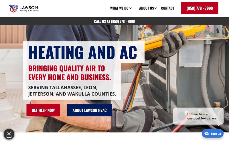 Lawson HVAC Services homepage