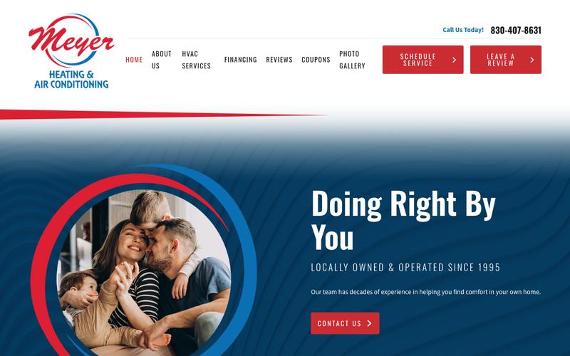 Meyer Heating & A/C homepage