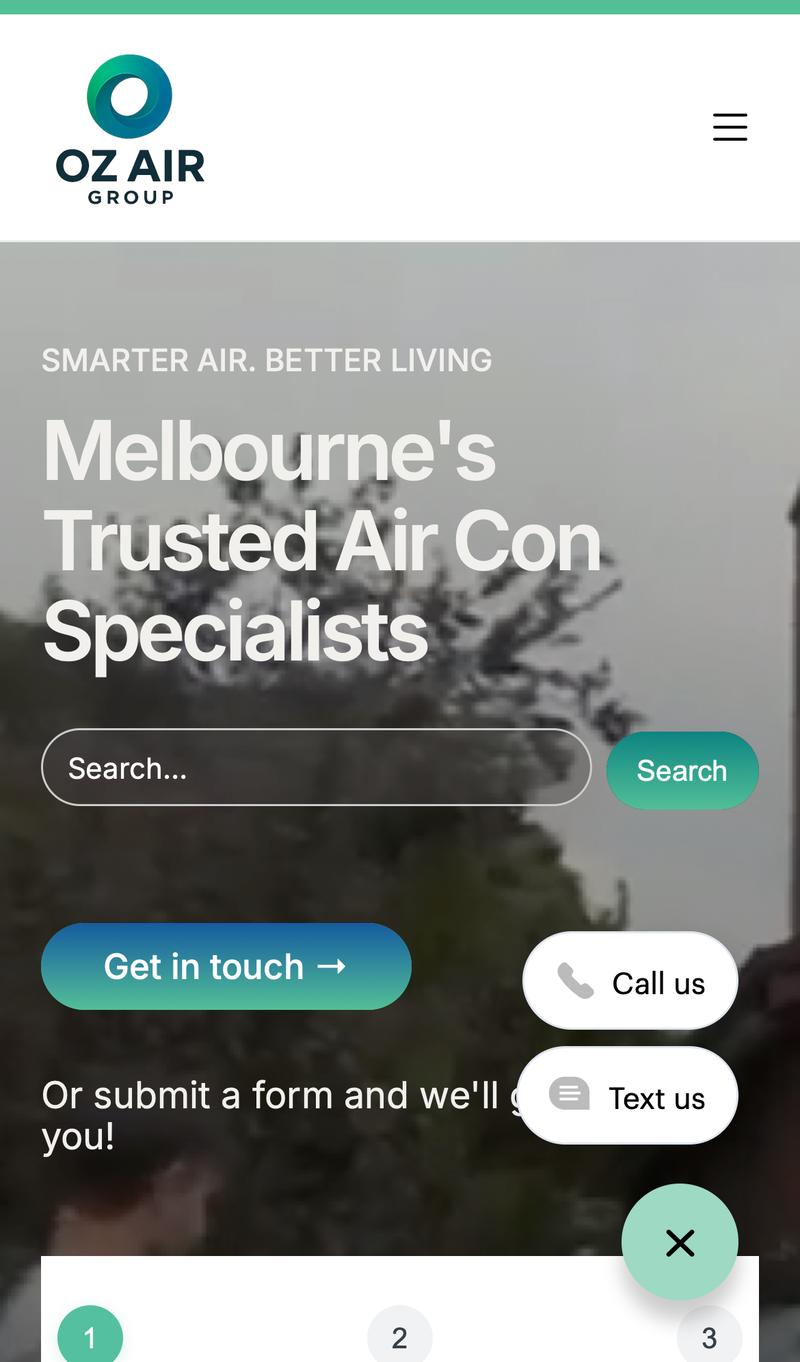 Oz Air Group mobile view