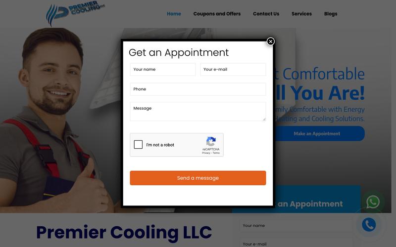 Premier Cooling homepage