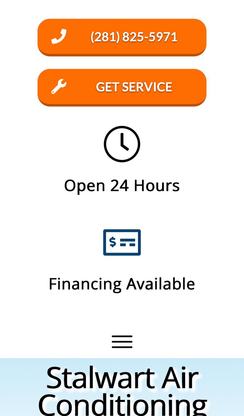Stalwart Air Conditioning & Heating mobile view