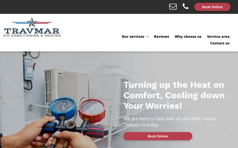 Travmar Air Conditioning & Heating homepage