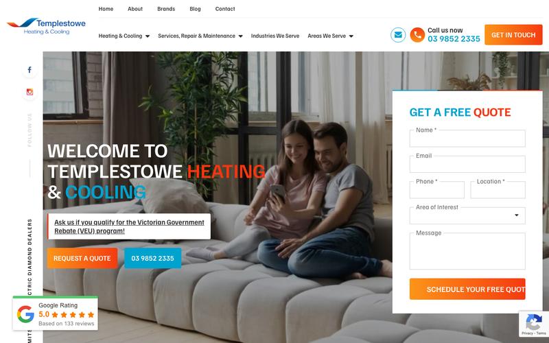 TTV Heating and Cooling homepage