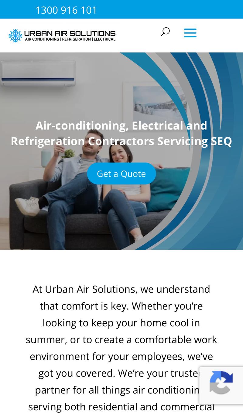 Urban Air Solutions mobile view